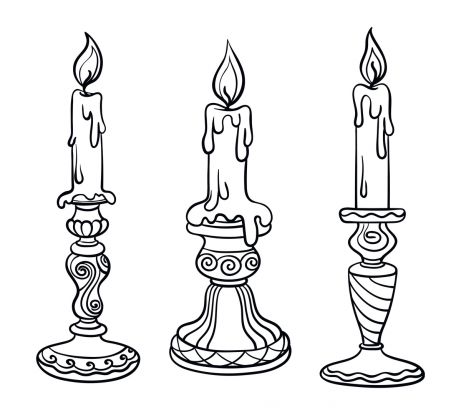 Online coloring book: St. Andrews Candles coloring page